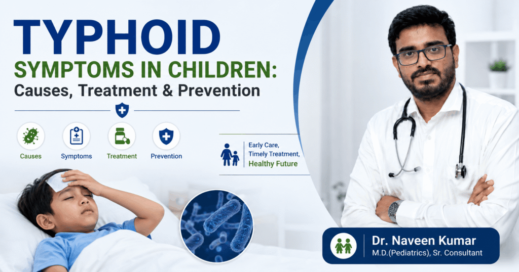 Typhoid symptoms in children
